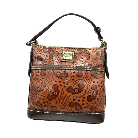 NWT DISNEY DOONEY & BOURKE DARK BROWN LEATHER MICKEY HAT Mini Bag 2015 EDITION